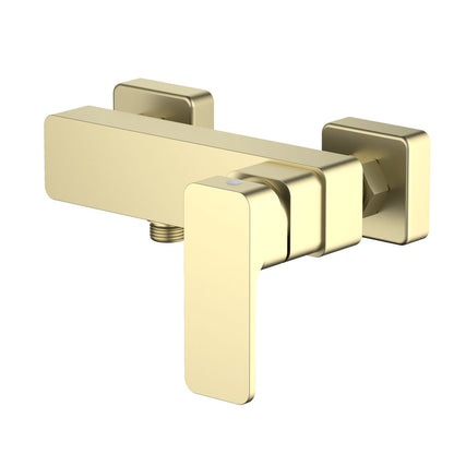 Aquavit Infinity brushed gold solid brass wall-mounted shower mixer AT242100