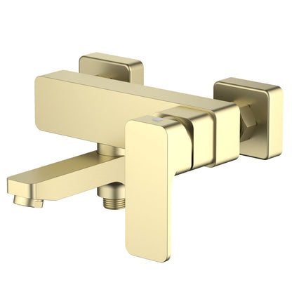 Aquavit Infinity brushed gold solid brass wall-mounted bath shower mixer AT242200