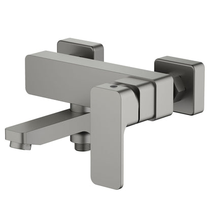 Aquavit Infinity brushed gunmetal solid brass wall-mounted bath shower mixer AT242200