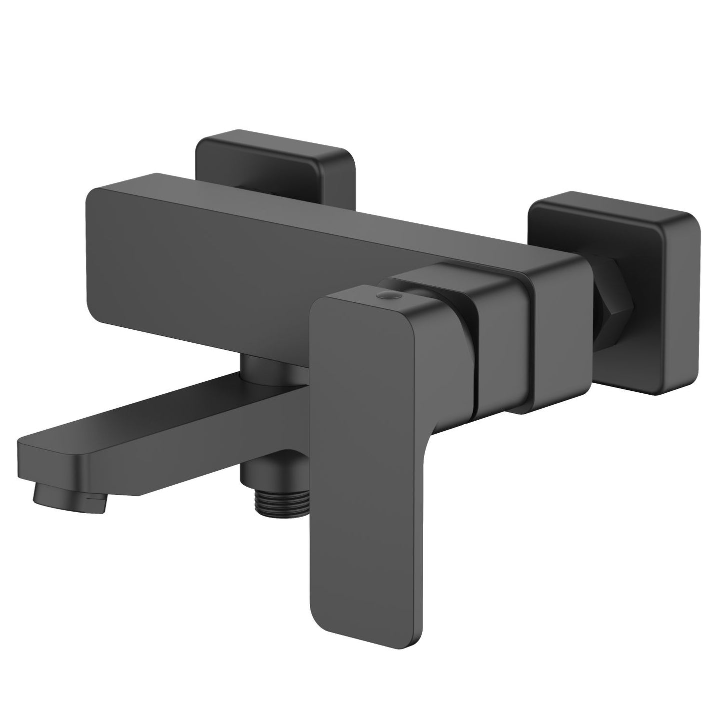 Aquavit Infinity matte black solid brass wall-mounted bath shower mixer AT242200