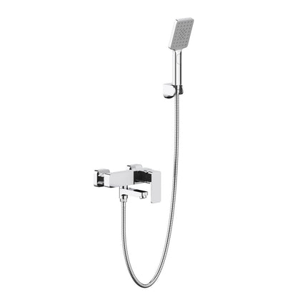 Aquavit Infinity chrome solid brass bath shower mixer set AT242201
