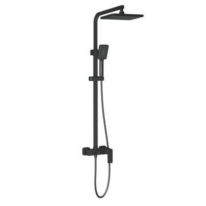 Aquavit Infinity matte black solid brass two-outlet shower column AT246202