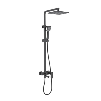 Aquavit Infinity matte black solid brass three-outlet shower column AT246301
