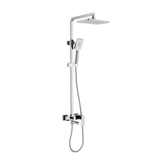 Aquavit Infinity chrome solid brass three-outlet shower column with ABS head shower AT246303