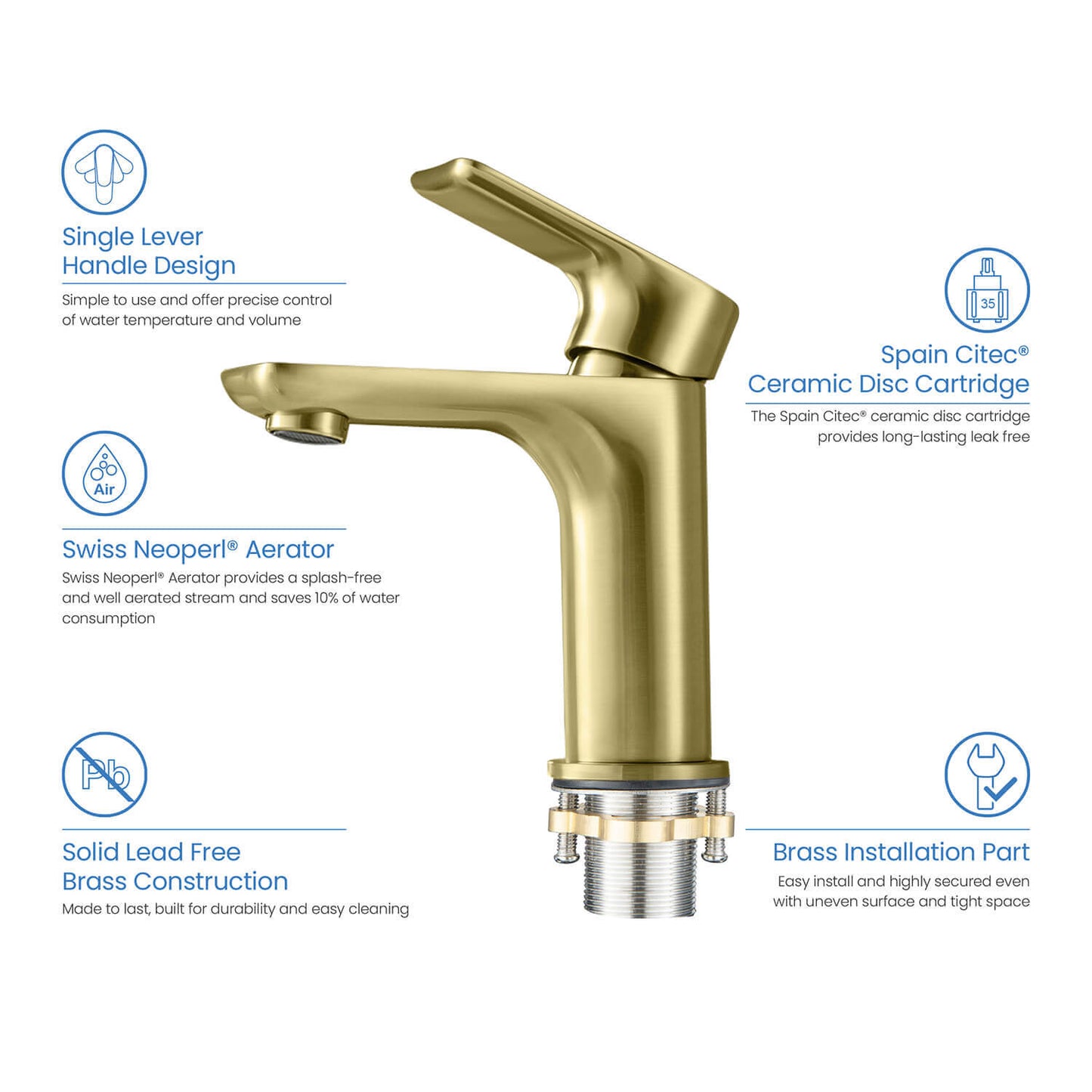 Vision single handle basin faucet AT250011