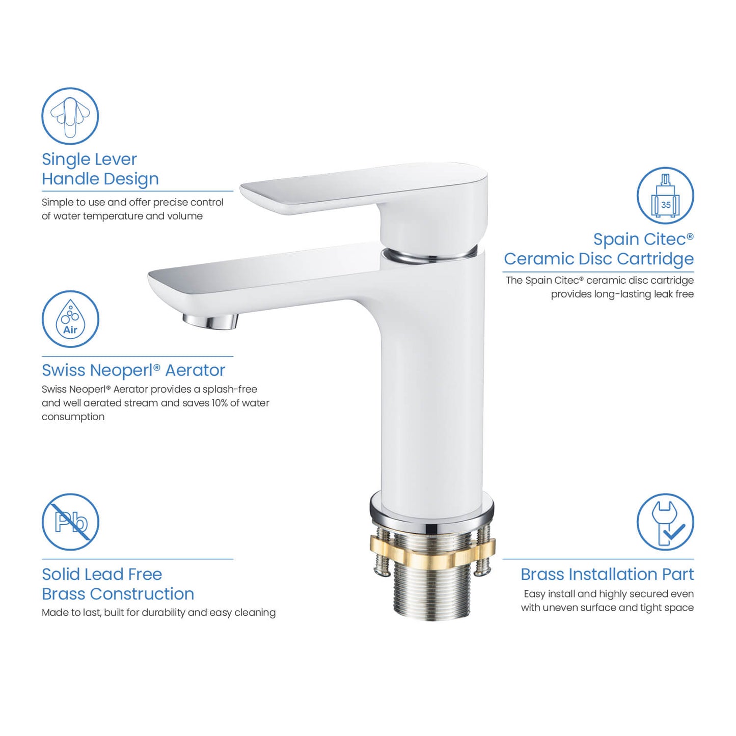 Vision single handle basin faucet AT250011