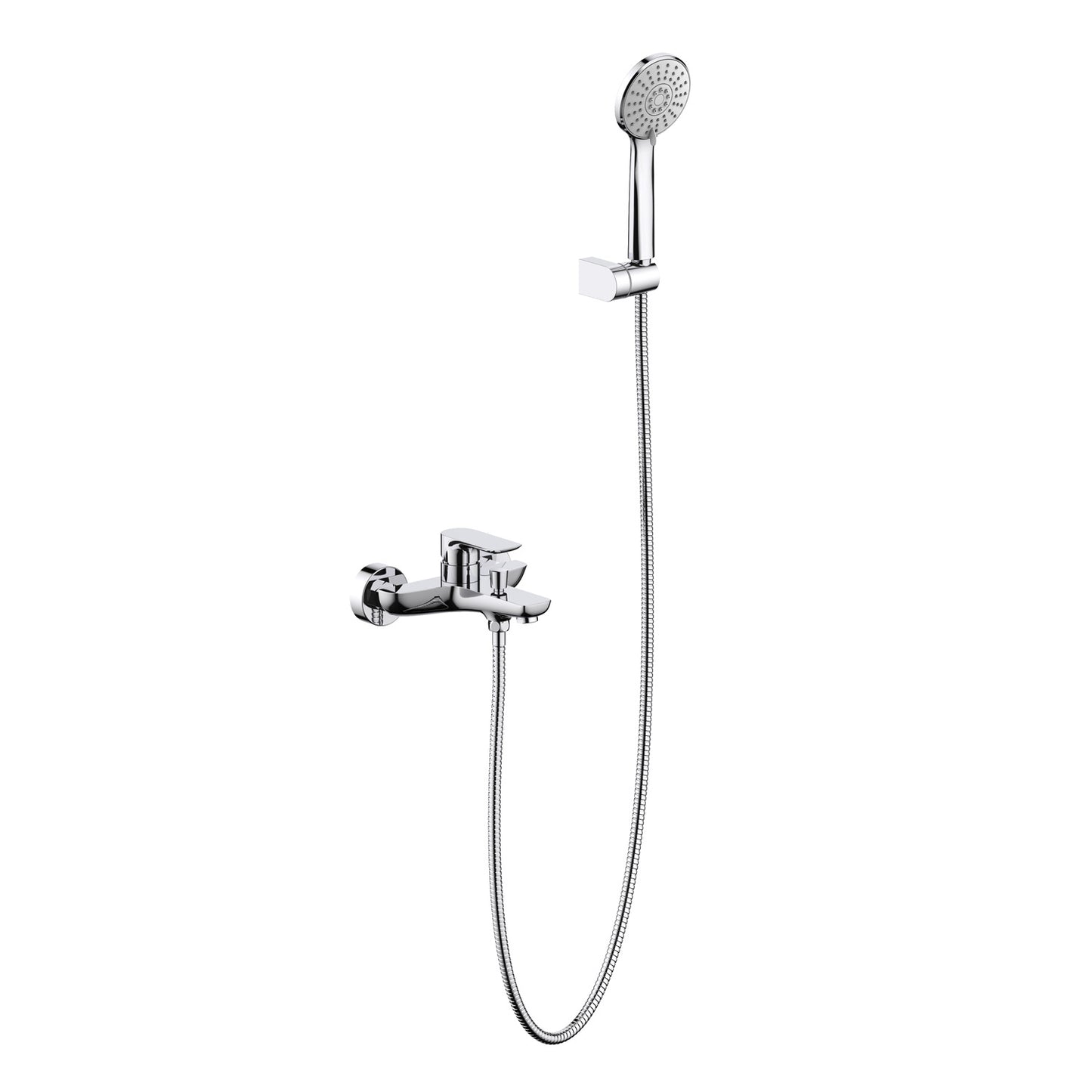 Aquavit Vision chrome solid brass bath shower mixer set with three-function hand shower AT252201