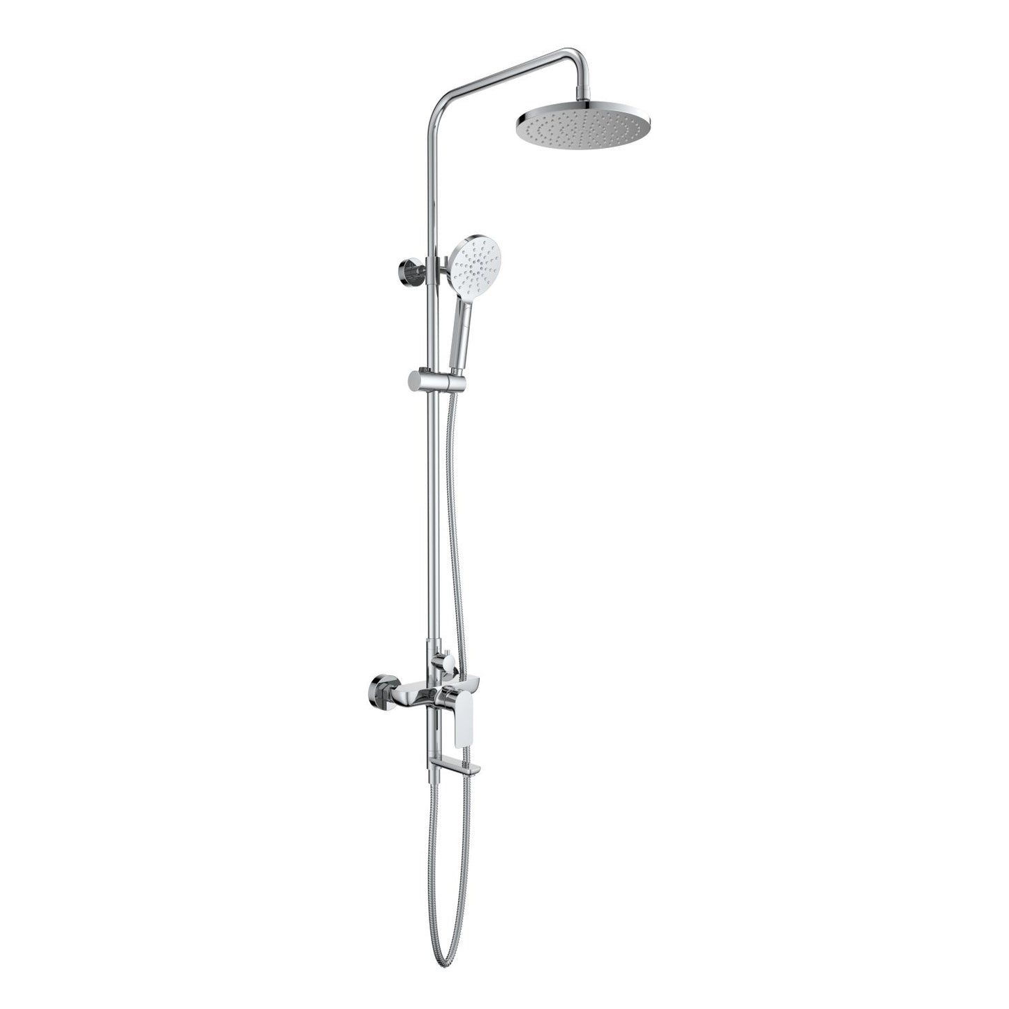Aquavit Vision chrome solid brass three-outlet shower column with swivel spout AT256301