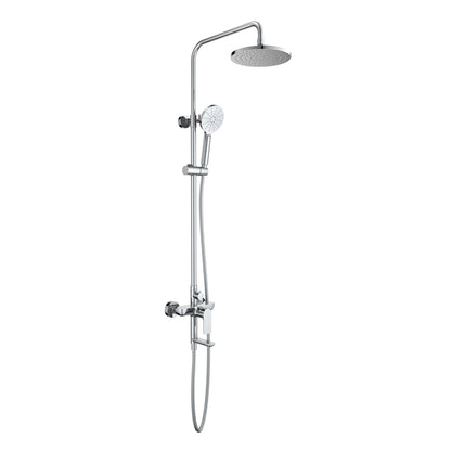 Aquavit Vision chrome solid brass three-outlet shower column with swivel spout AT256301