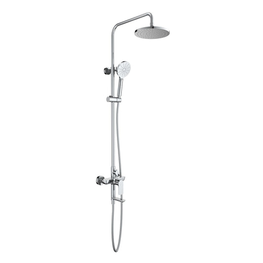 Aquavit Vision chrome solid brass three-outlet shower column with swivel spout AT256301