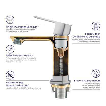 Ventus single handle basin faucet AT270011