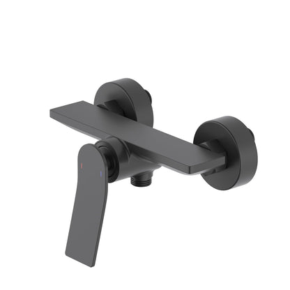 Aquavit Flow matte black solid brass wall-mounted shower mixer AT282100