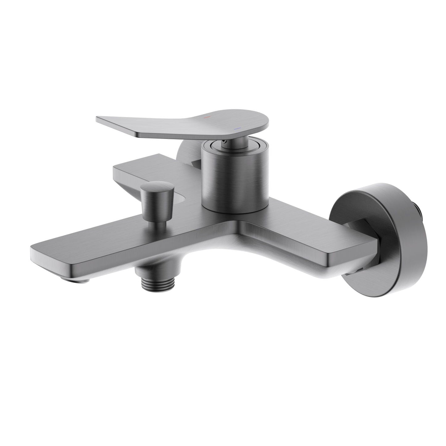 Aquavit Flow brushed gunmetal solid brass wall-mounted bath shower mixer AT282200