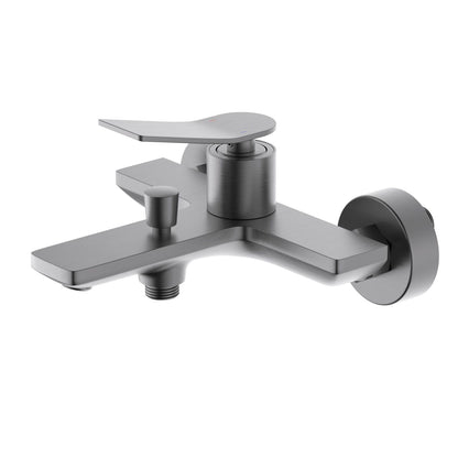 Aquavit Flow brushed gunmetal solid brass wall-mounted bath shower mixer AT282200