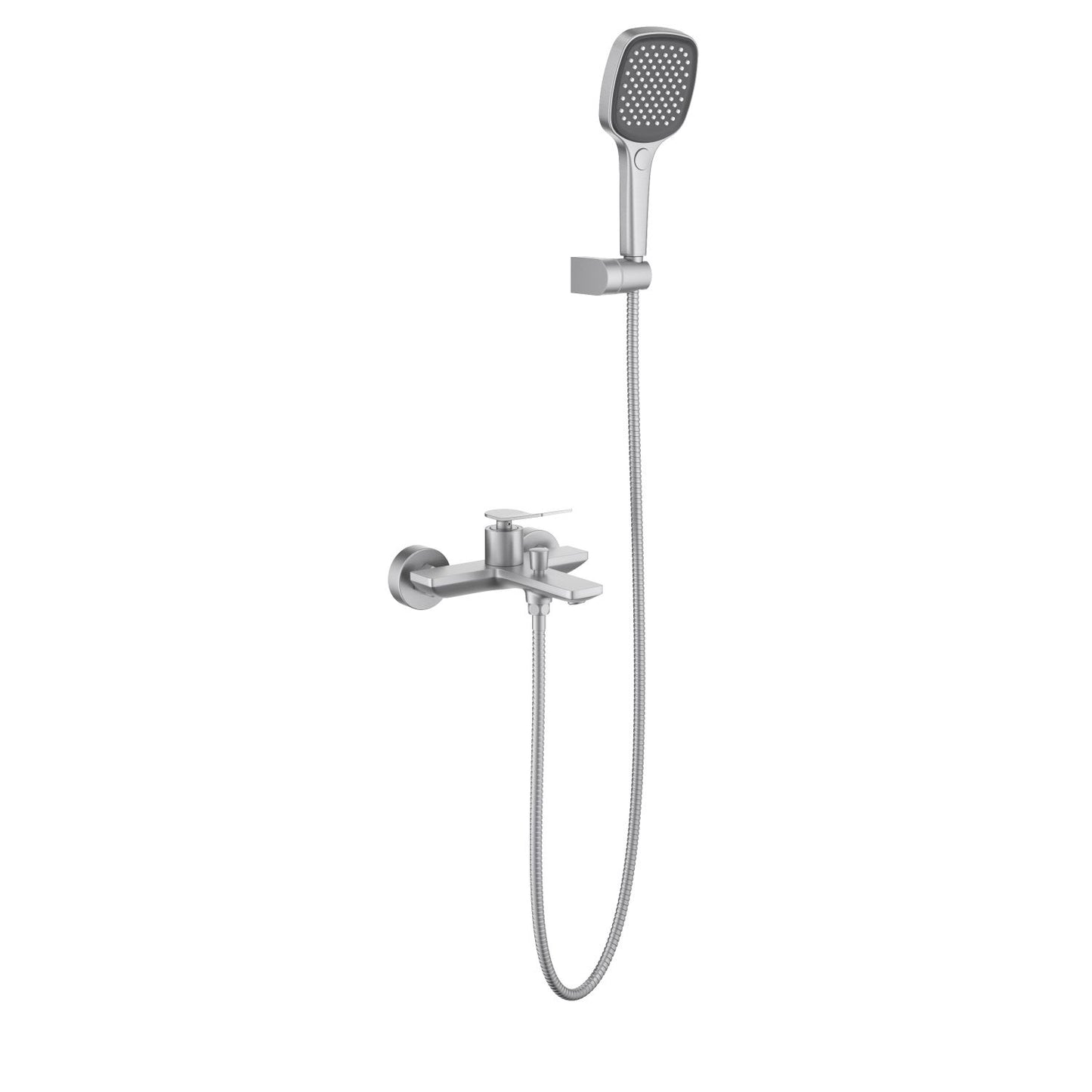 Aquavit Flow brushed nickel solid brass wall-mounted bath shower mixer set AT282201