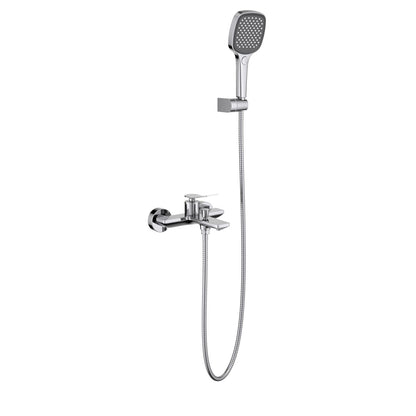 Aquavit Flow chrome solid brass wall-mounted bath shower mixer set AT282201