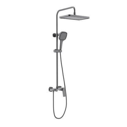 Aquavit Flow brushed gunmetal solid brass three-outlet wall-mounted shower column AT286301