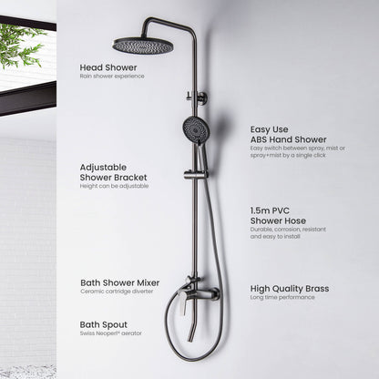 Aquavit Sense shower column component and feature overview