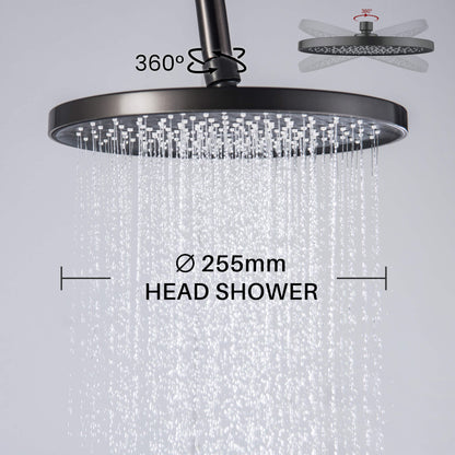Aquavit Sense 255 mm rainfall head shower with adjustable ball joint