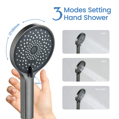 Aquavit Sense three-function ABS hand shower spray settings