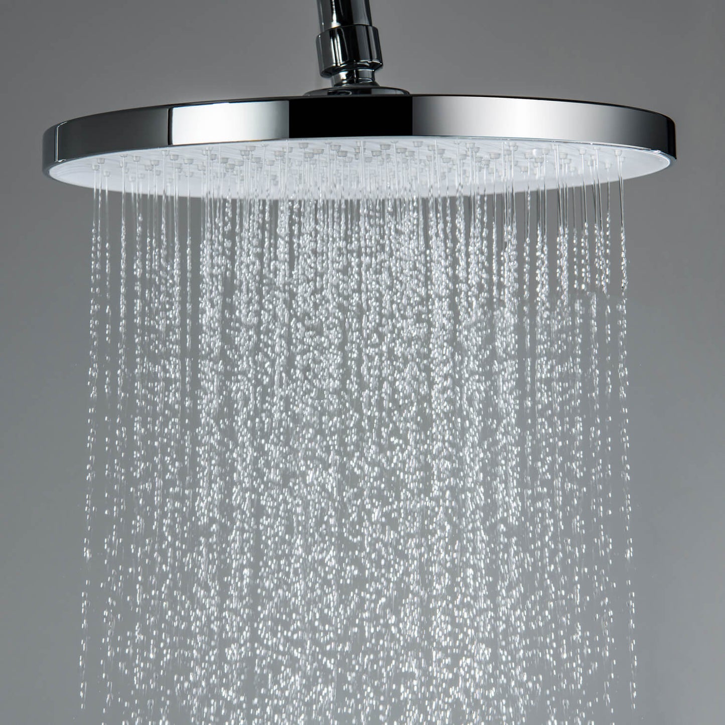 Aquavit Sense 10-inch ABS rainfall head shower in operation
