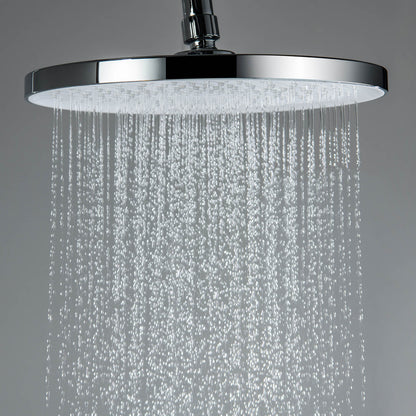 Aquavit Sense 10-inch ABS rainfall head shower in operation
