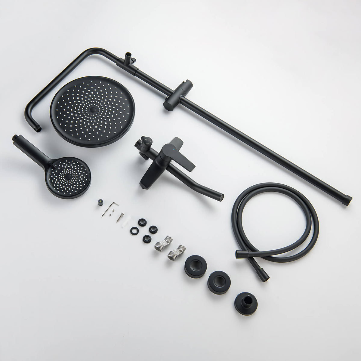 Aquavit Sense AT426100 matte black shower column complete component set