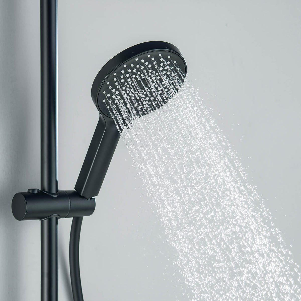 Aquavit Sense matte black hand shower spray mode demonstration