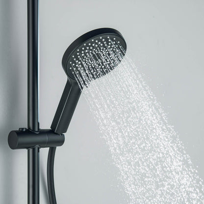 Aquavit Sense matte black hand shower spray mode demonstration