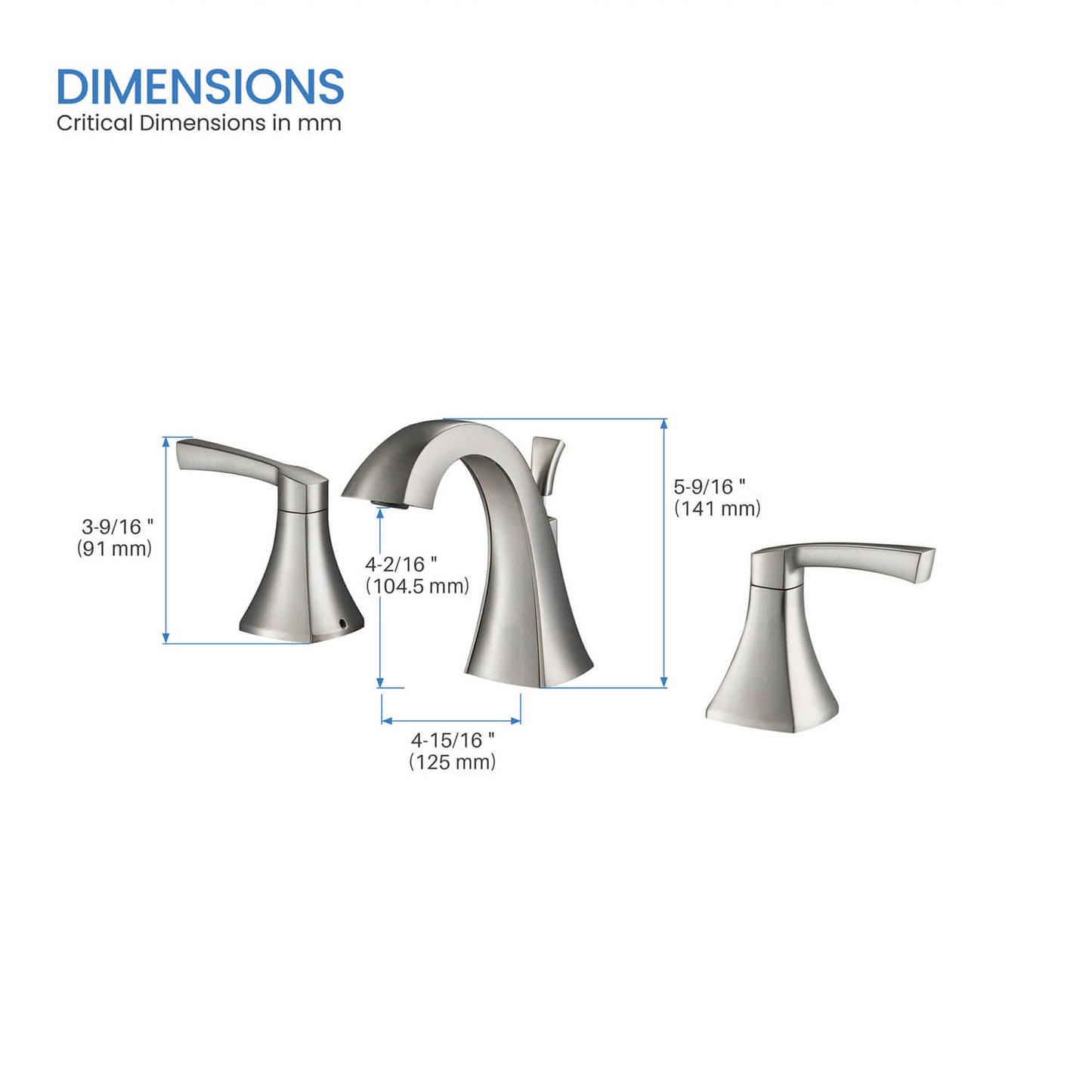 Aquavit Premium Three-Hole Basin Mixer Faucet in Solid Brass AT460014