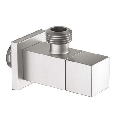 AV04 brushed Nickelsquare brass quarter-turn angle valve