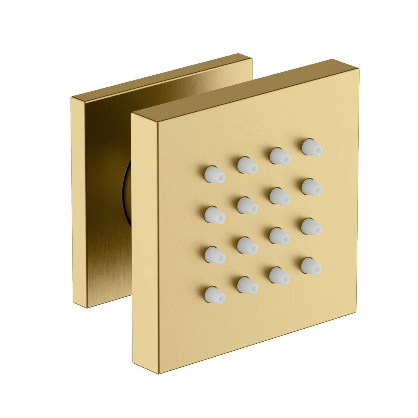 BJ03 brushed brass square adjustable brass shower body jet
