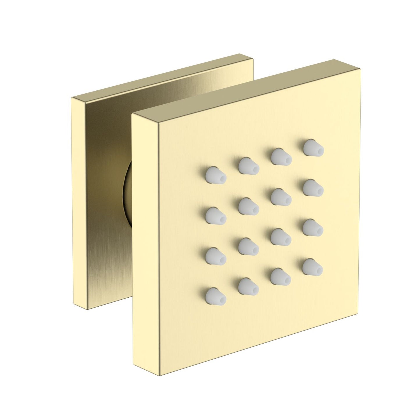BJ03 brushed gold square adjustable brass shower body jet