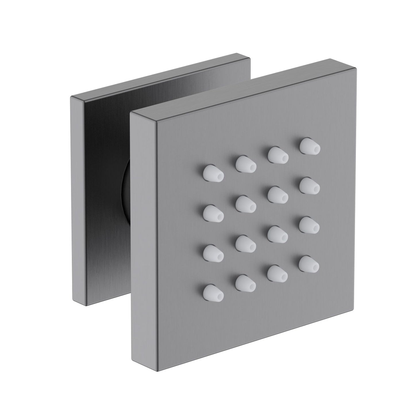 BJ03 brushed gunmetal square adjustable brass shower body jet