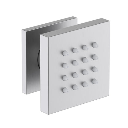 BJ03 brushed nickel square adjustable brass shower body jet