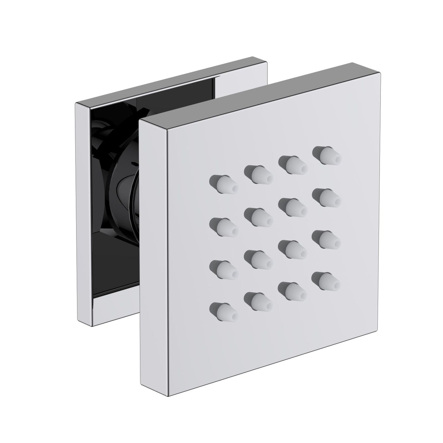BJ03 chrome square adjustable brass shower body jet