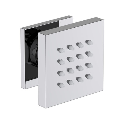 BJ03 chrome square adjustable brass shower body jet