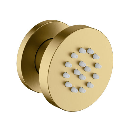 BJ04 brushed brass round adjustable body jet