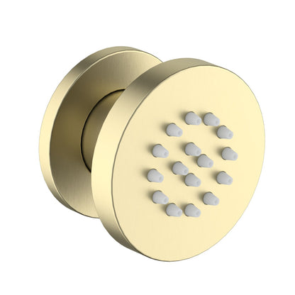 BJ04 brushed gold round brass adjustable body jet