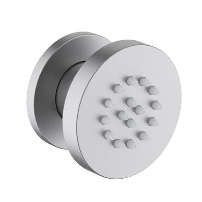 BJ04 brushed nickel round brass adjustable body jet