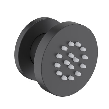 BJ04 matte black round brass adjustable body jet