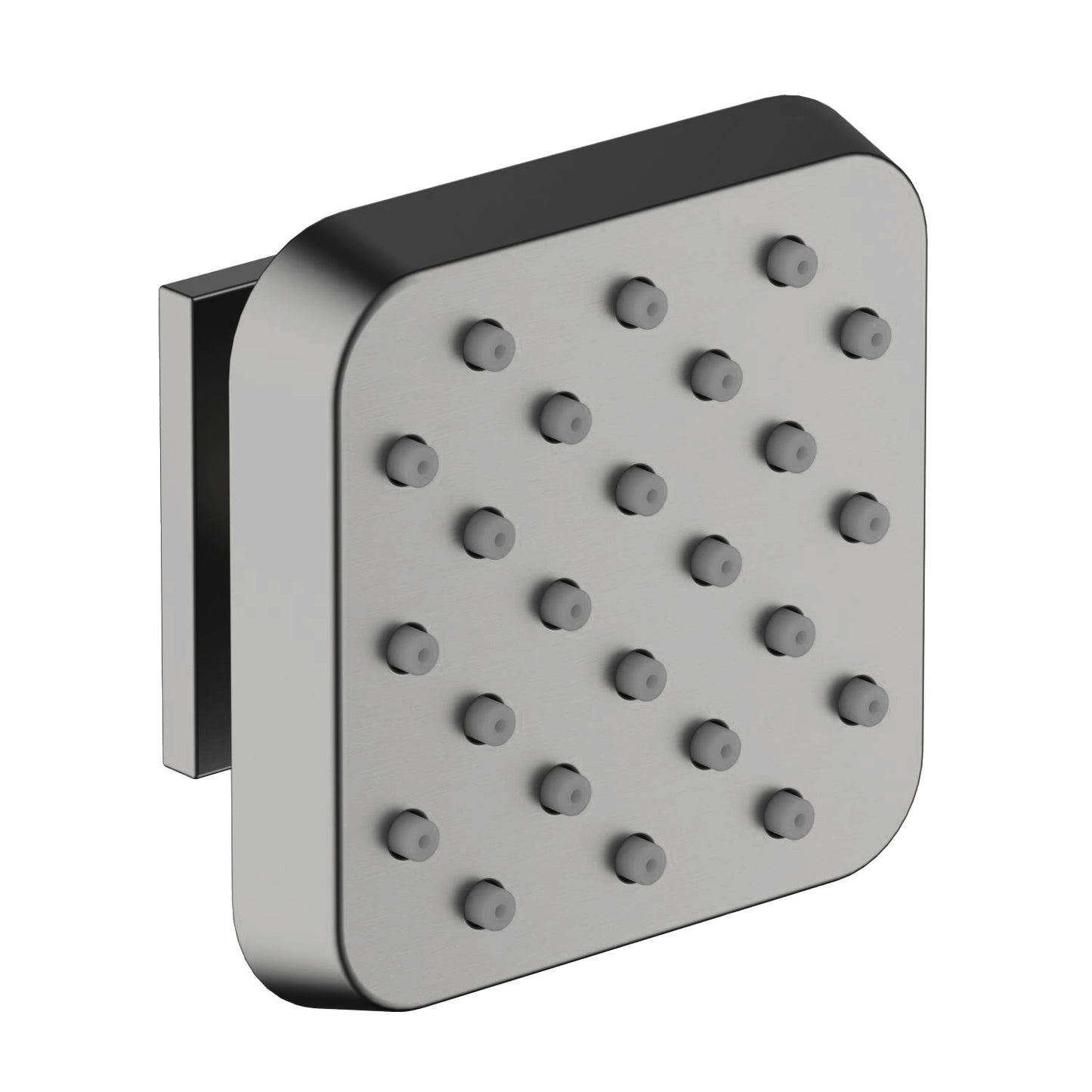 BJ05 brushed gunmetal rounded square brass adjustable body jet
