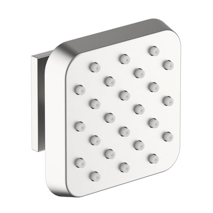 BJ05 brushed nickel rounded square brass adjustable body jet