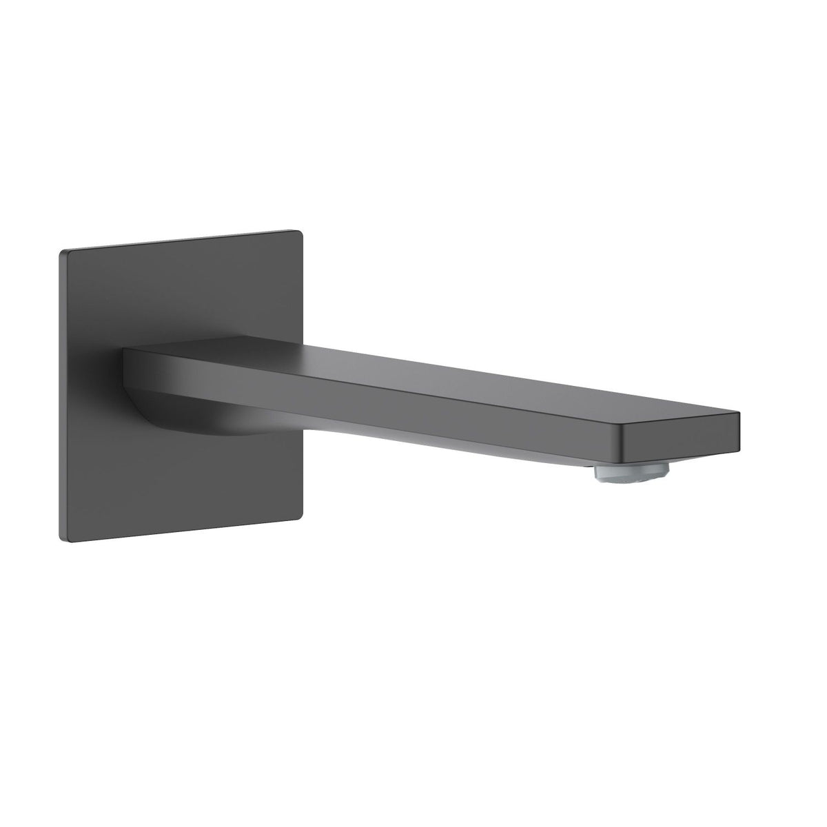 Aquavit Knox matte black wall-mounted solid brass bath spout BS0501