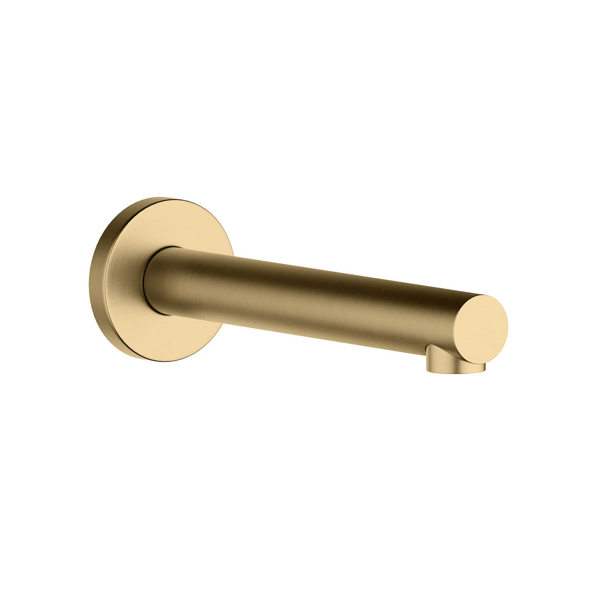 Aquavit brushed brass SUS304 cylindrical wall-mounted bath spout BSS02