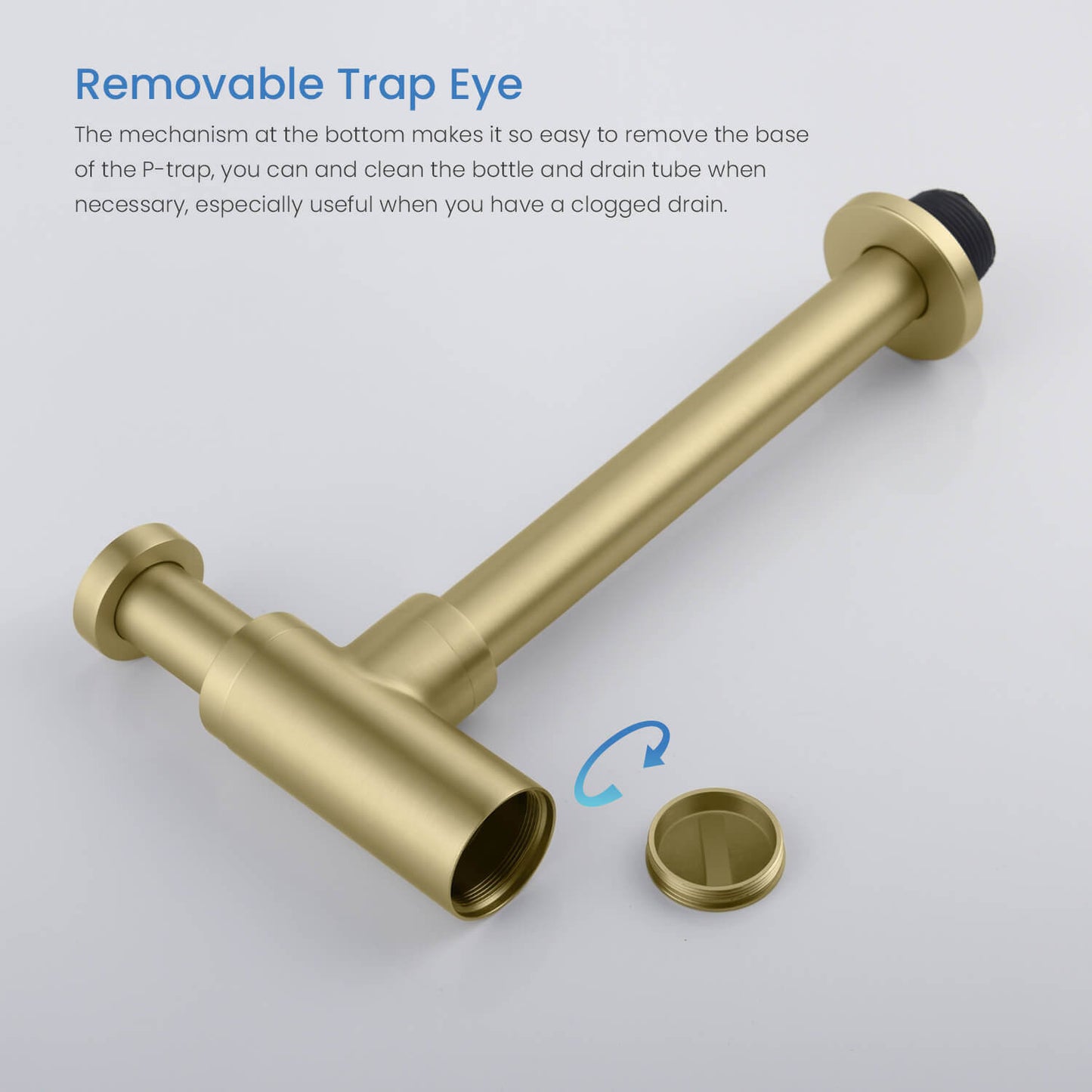 Contemporary Round P Trap 1-1/4" x 1-1/4" Bottle Trap BT0001