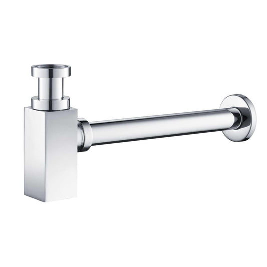 Contemporary Square P Trap 1-1/4" x 1-1/4" Bottle Trap BT0002