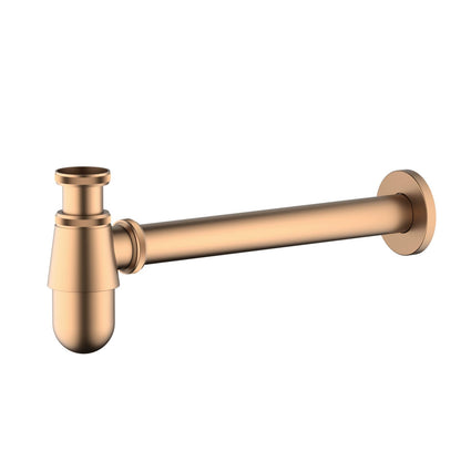 BT0003 brushed rose gold brass 1-1/4-inch round bottle trap