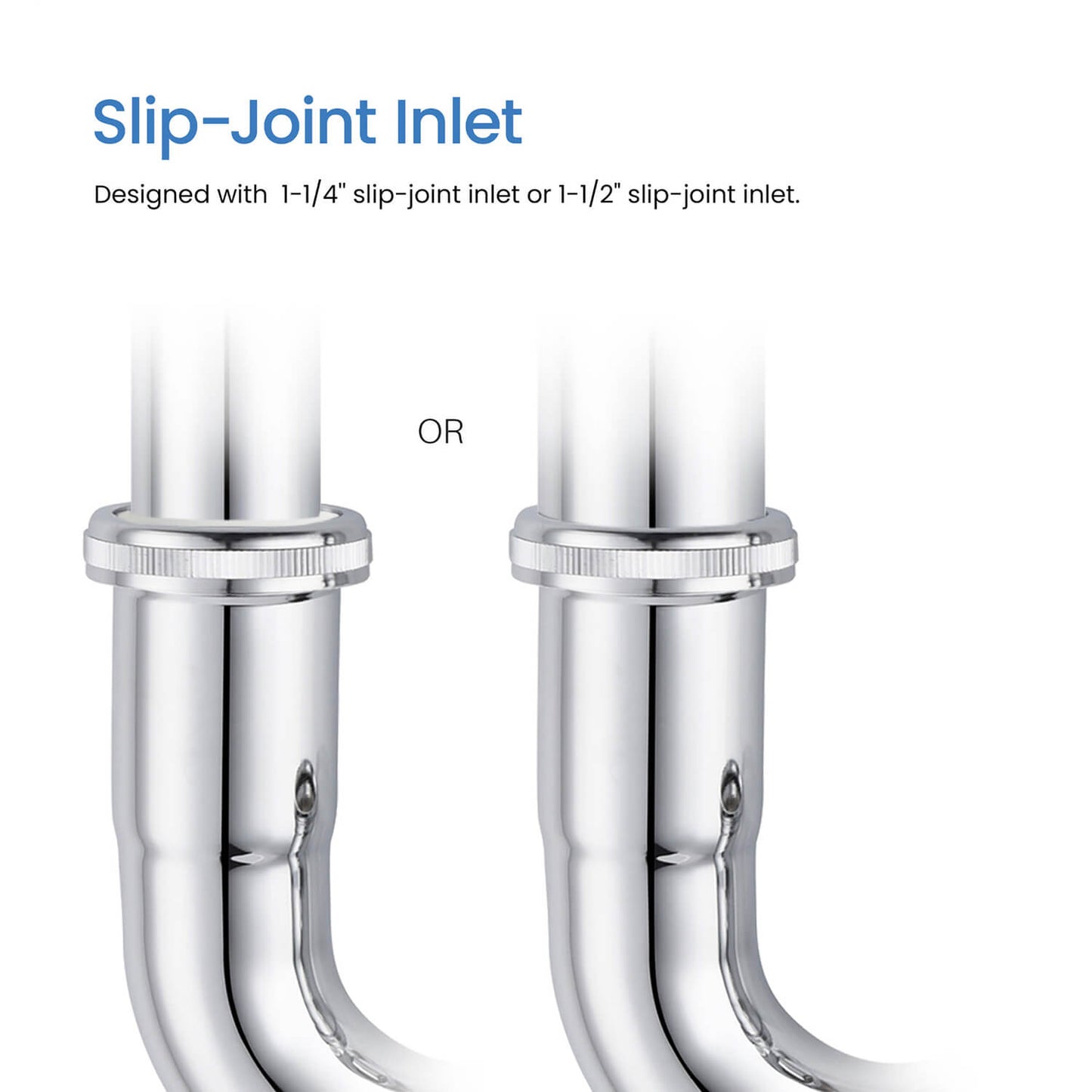 SUS304 P-Trap Corrosion-Resistant Plumbing Trap BT0008