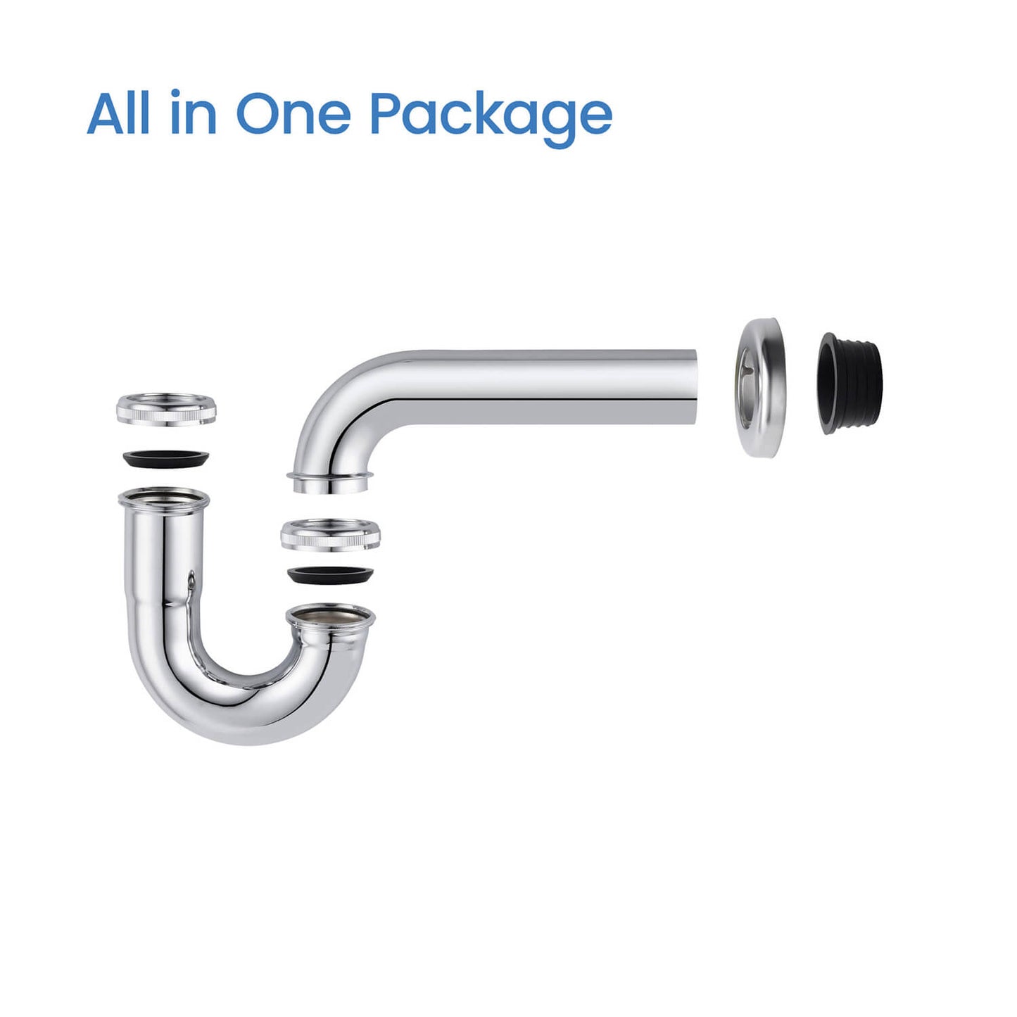 SUS304 P-Trap Corrosion-Resistant Plumbing Trap BT0008